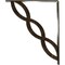 Ekena Millwork Loera Wrought Iron Bracket, (Triple center brace), Antiqued Pale Gold 2"W x 12"D x 15"H BKTM02X12X15TLOAPG - alternate 3